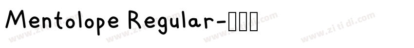 Mentolope Regular字体转换 Mentolope Regular字体转换